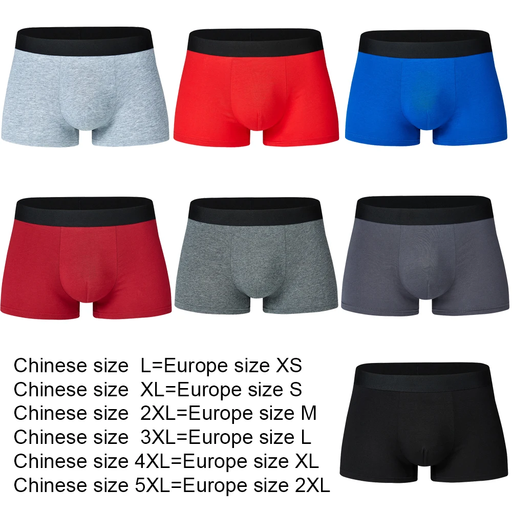 4-Pack Men's Pure Cotton Underwear Assorted Colors Random Selection Comfortable Briefs for Men