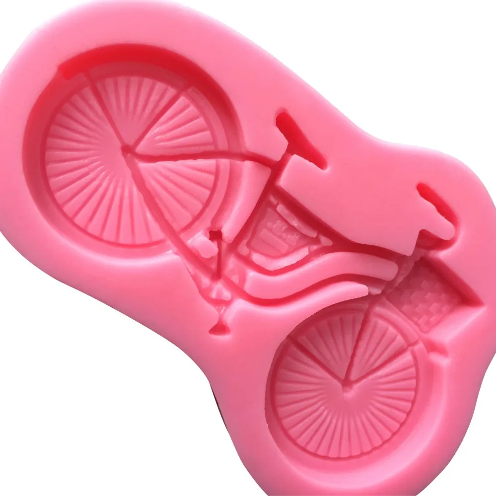 3D Bike Silicone Mold Chocolate Fondant Biscuits Cupcake Decor Mould DIY Clay Moulds Cake Decorating Tools Baking Accessories