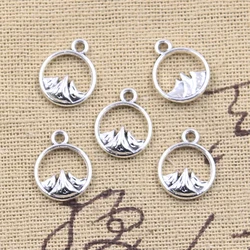 30pcs Charms Volcanic Snow Mountain 14x11mm Antique Silver Color Pendants Making DIY Handmade Tibetan Finding Jewelry