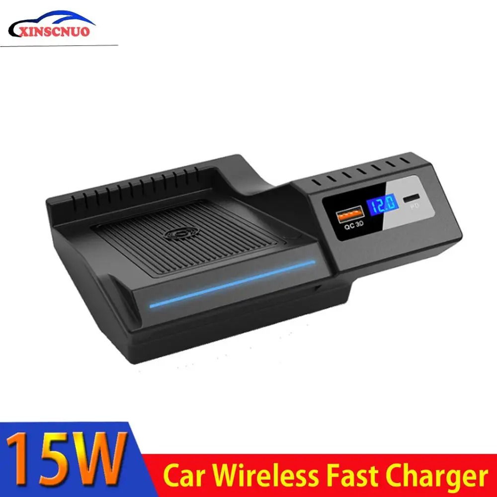 Car Wireless Charger For Mercedes Benz C Class GLC C180 C200 GLC260 GLC300 Fast Charger Wireless Onboard Car Charging Pad