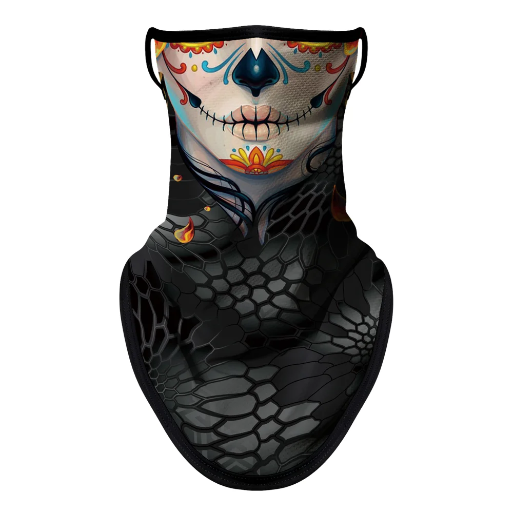 Outdoor Bicycle Bandana Balaclava Motorcycle Scarf Magic Cycling Multi Use Hanging Ear Face Shield Male Female Face Mask