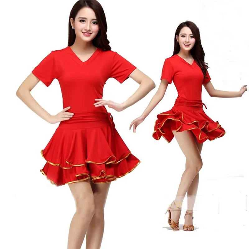 Latin Dance Tassel Dress Training Female Adult Summer Ballroom Tango Salsa Rumba Costume