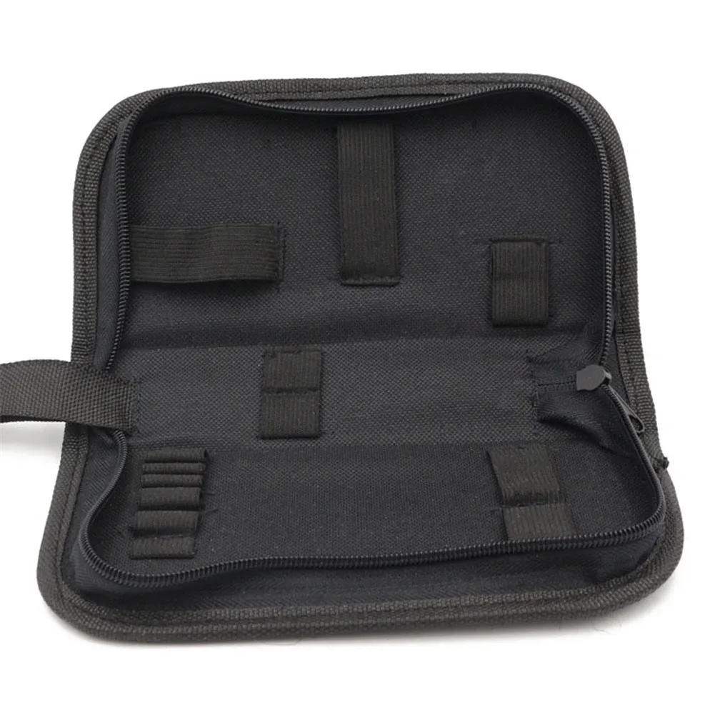 Black Multi-functional Canvas Watch Repair Portable Tool Bag Zipper Storage Tool Zipper Organizer Tool Part Storage Bag