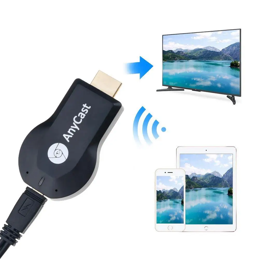 Anycast M2プラスワイヤレスhdmi対応pmediaビデオのwi-fi 1080 1080pディスプレイドングルandroidアダプタテレビスティックdlnaエアプレイmiracast