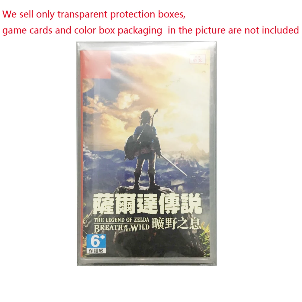 10 قطعة شفافة واضحة مربع البلاستيك الحيوانات الأليفة حامي جمع تخزين حالة ل التبديل NS لعبة بطاقة اللون مربع