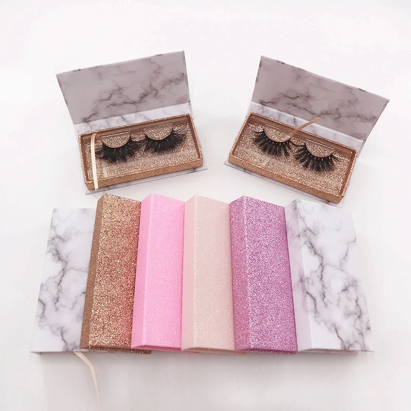 custom cardboard eyelash paper box wholesale cruelty free mink lashes glitter empty box