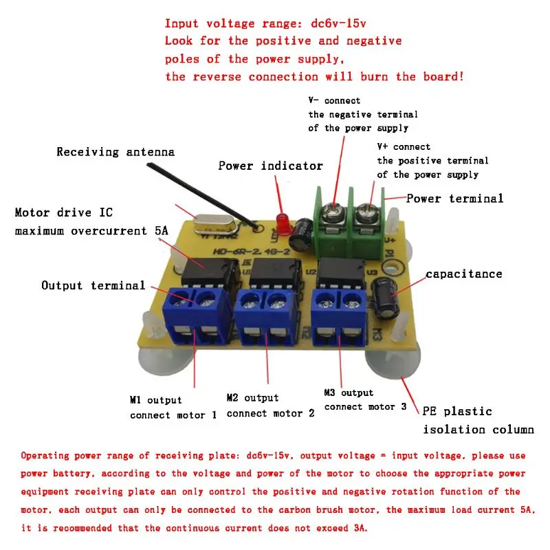 6チャンネル送信機および受信機,リモコン付き送信機,DC,2.4 v-15v,車のモデル,DIY,50メートル