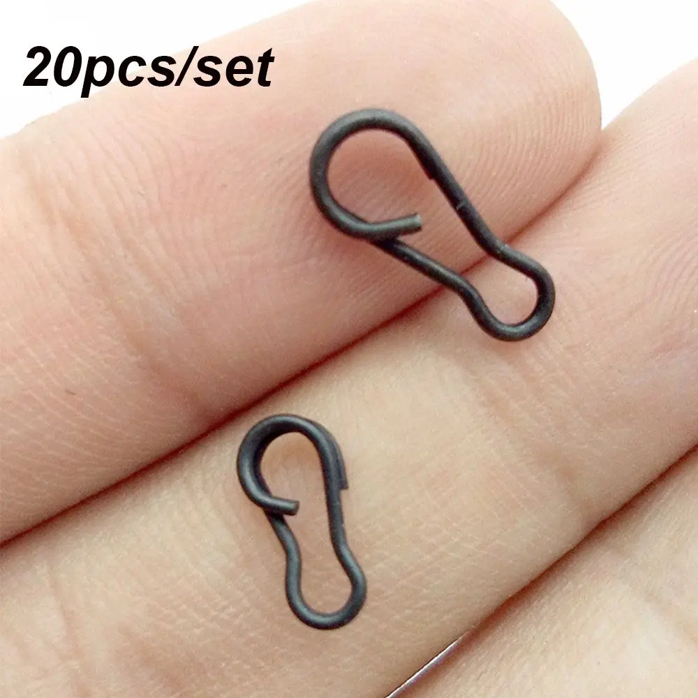 20PCS/SET High Quality Portable Durable Fast lock Stainless Steel B Type Fishing Hanging Snap Barrel Swivel Connector