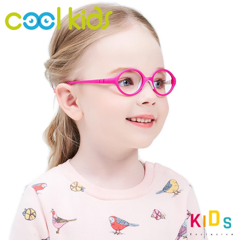 COOL KIDS TR90 Children Glasses Light Material Kids Optical Glasses Frame Flexible Eyeglasses Frame Safety Boys Girls Eyewear