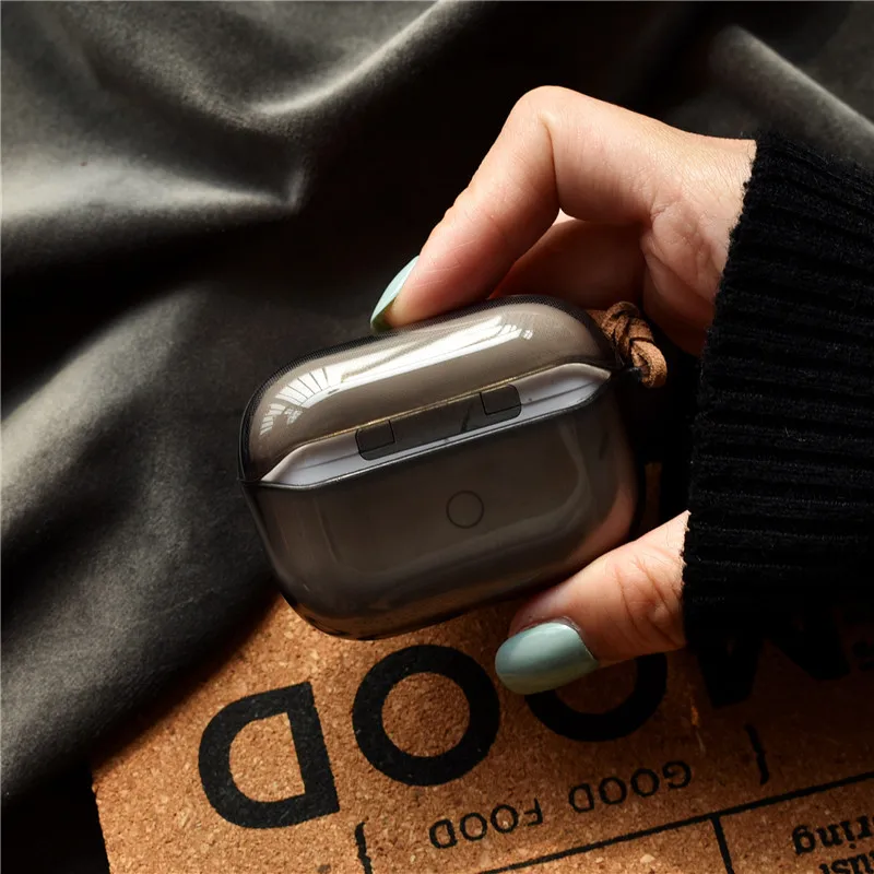 Hộp Đựng Sang Trọng Rung 2 1 Pro Thời Trang Tranh Màu Xám Trong Suốt Tai Nghe Ốp Lưng Hộp Đựng Tai Nghe Tai Nghe Accesorios