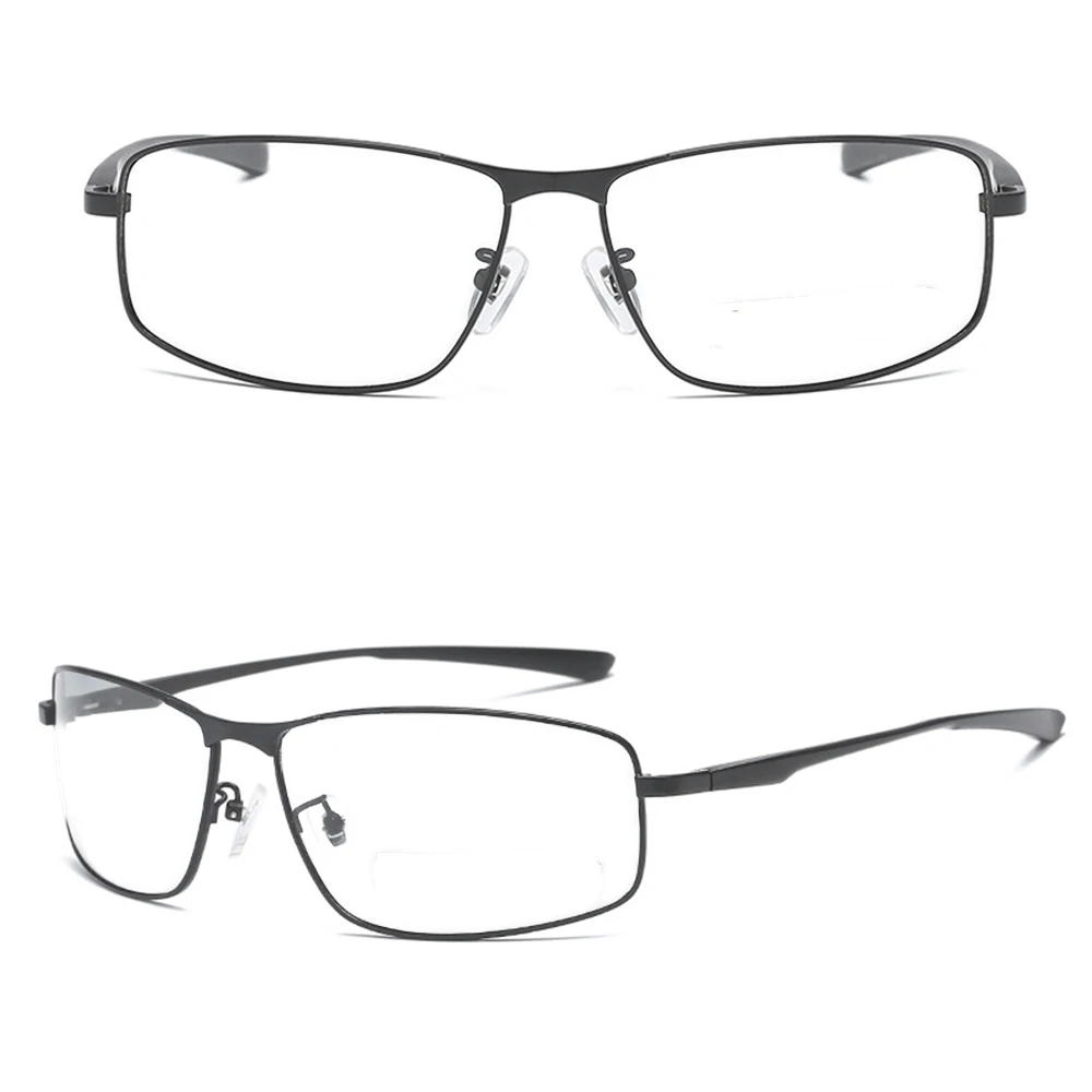 Al-mg Alloy Shield Type Oversized Men Reading Glasses +0.75 +1 +1.25 +1.5 +1.75 +2 +2.25 +2.5 +2.75 +3 +3.25 +3.5 +3.75 +4 To +6