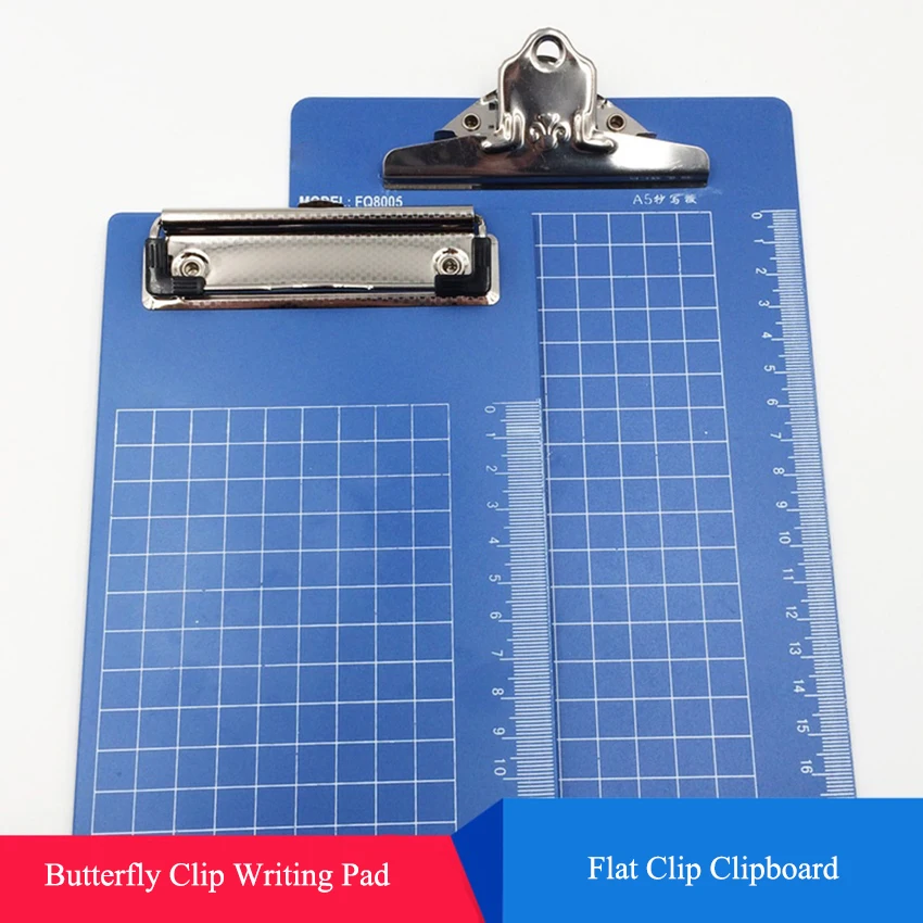 Clip plano de mariposa A4/A5/A6, almohadilla de escritura, abrazadera, carpeta de archivos, oficina, escuela, papelería, portapapeles, carpetas, 1