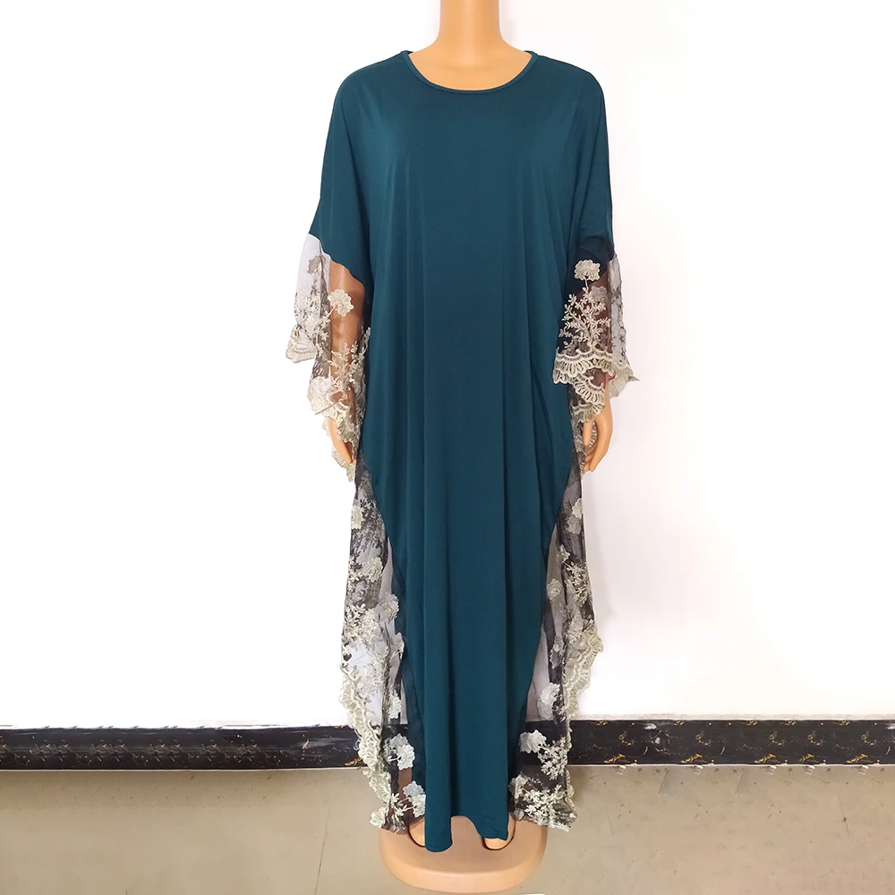 

Abayas Women Long Dresses Africaine Femme Clothes Bat Sleeve Embroidery Patchwork Muslim Fashion Robe Ankara Maxi Vestidos 2022