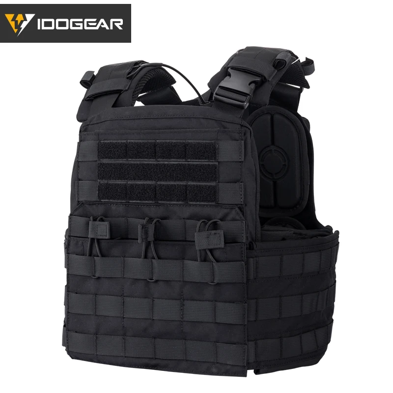 IDOGEAR Molle Cherry Plate Carrier Tactical CPC Vest Body Armor Outdoor Paintball Combat Carrier Genuine Black Brown 3313