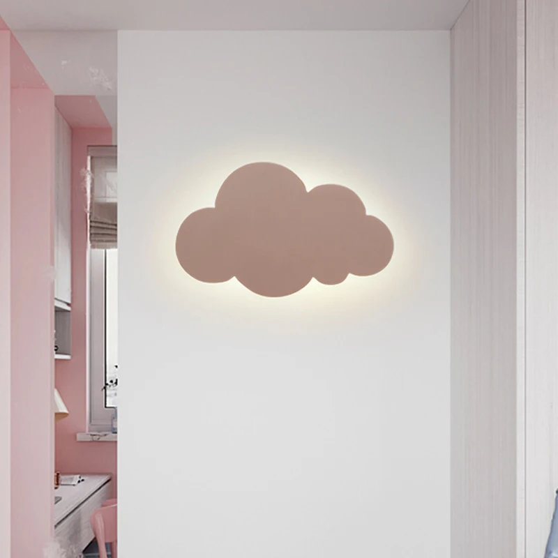 

Modern colorful clouds indoor wall lamp, iron body, suitable for decorating bedroom, children's room, LED lovely wall lamps