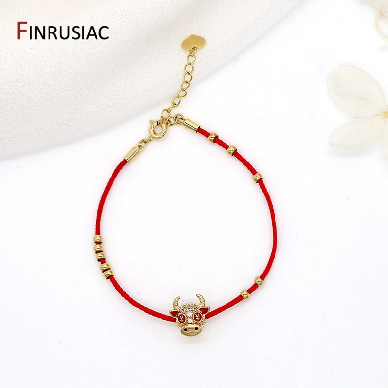 Gold Plated Cow Beads , Pave Setting Zircon Animal Bull Head Beads Accessories DIY Handmade Jewelry Bracelet Components image 5
