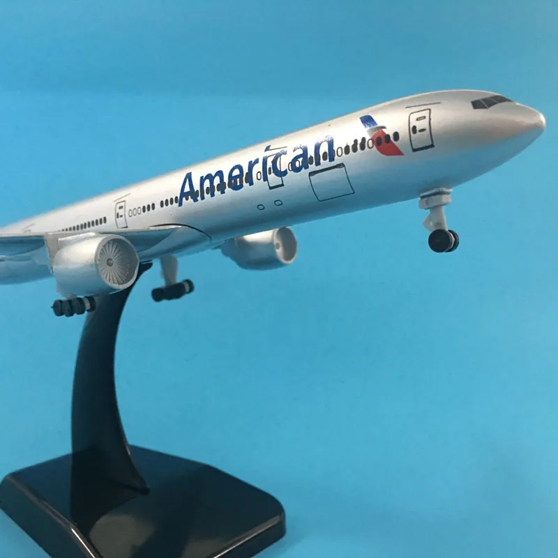 20CM American Airlines Boeing 777 Airplane model United States B777 Plane model 16CM Alloy Metal Diecast  Aircraft model Toy