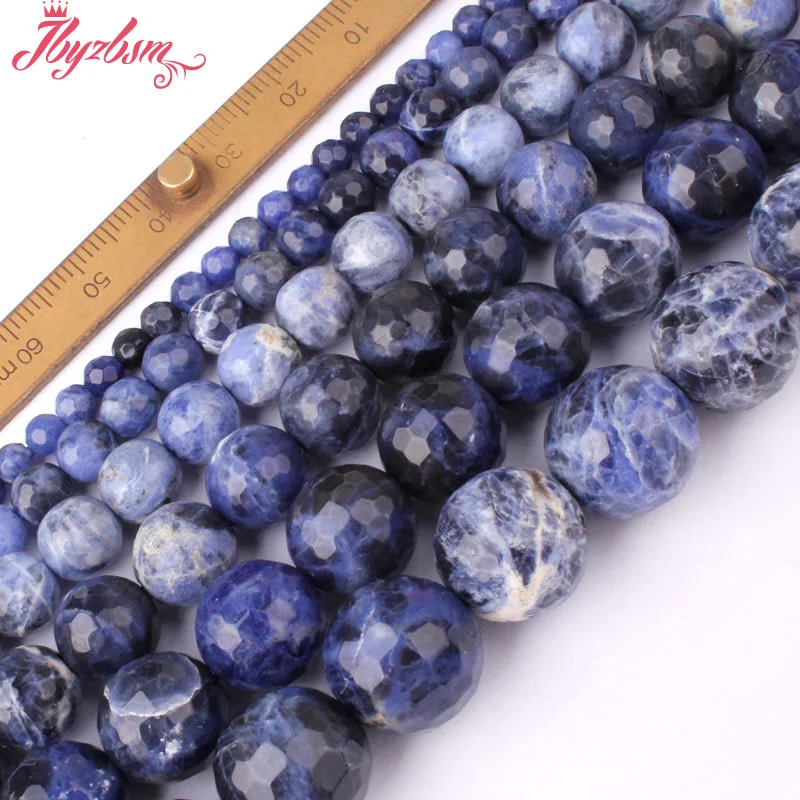 Natural Blue Sodalite Stone Beads Spacer Strand 15Inch for Jewelry Making Bracelet Handmade Necklace Diy Findings Free shipping