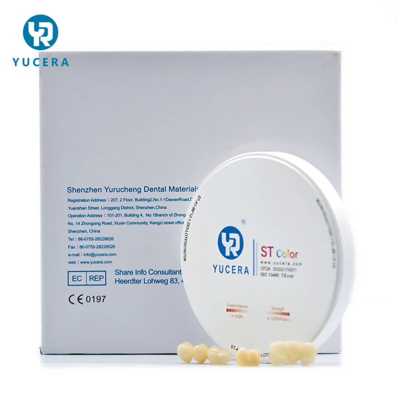 

Yucera STC 98mm C4 Pre-shad Zirconia Block Dental Ceramic For Cad Cam Digital Lab zirconium zirconia