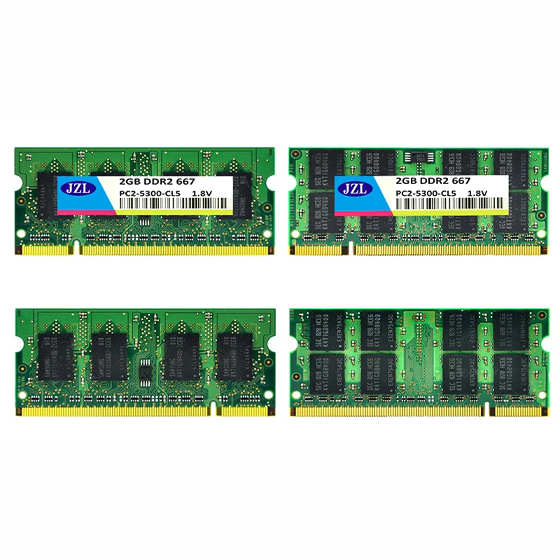 Laptop Memory Module Ram SDRAM DDR 2 DDR2 667 MHz 200-PIN 2GB SO-DIMM PC2-5300 CL5 Notebook Memoria Rams DDRⅡ 667MHz 200PIN