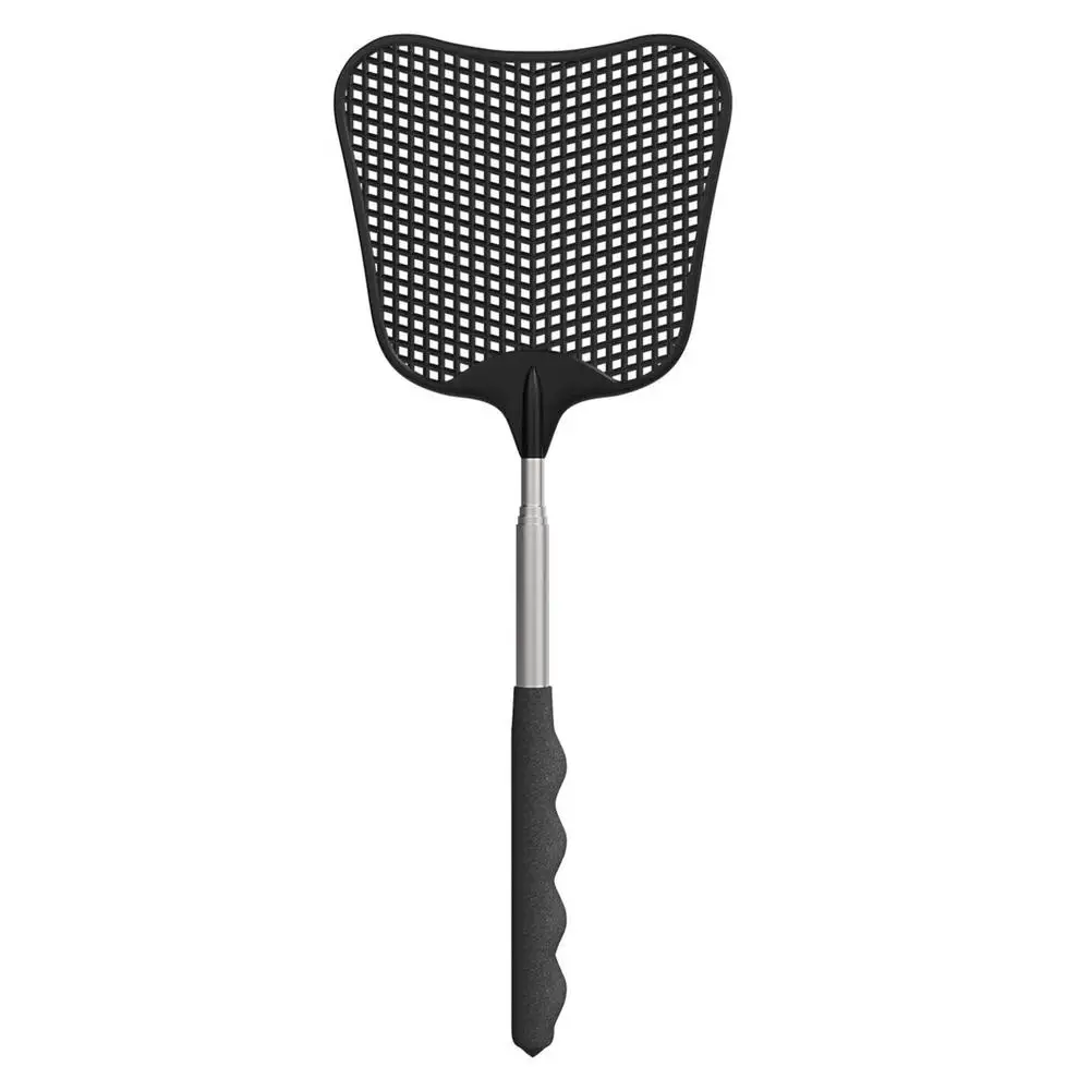 Scacciamosche estensibile, Set resistente per scacciamosche telescopico in plastica resistente, scacciamosche retrattile con manico lungo