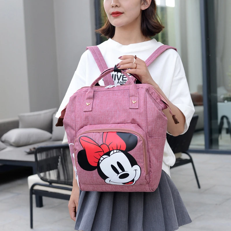 Mama Mutterschaft Tasche Disney Mickey Maus Windel Wasserdichte Rucksack Lagerung Tasche Große Kapazität Baby Kinderwagen Mode Reisetasche