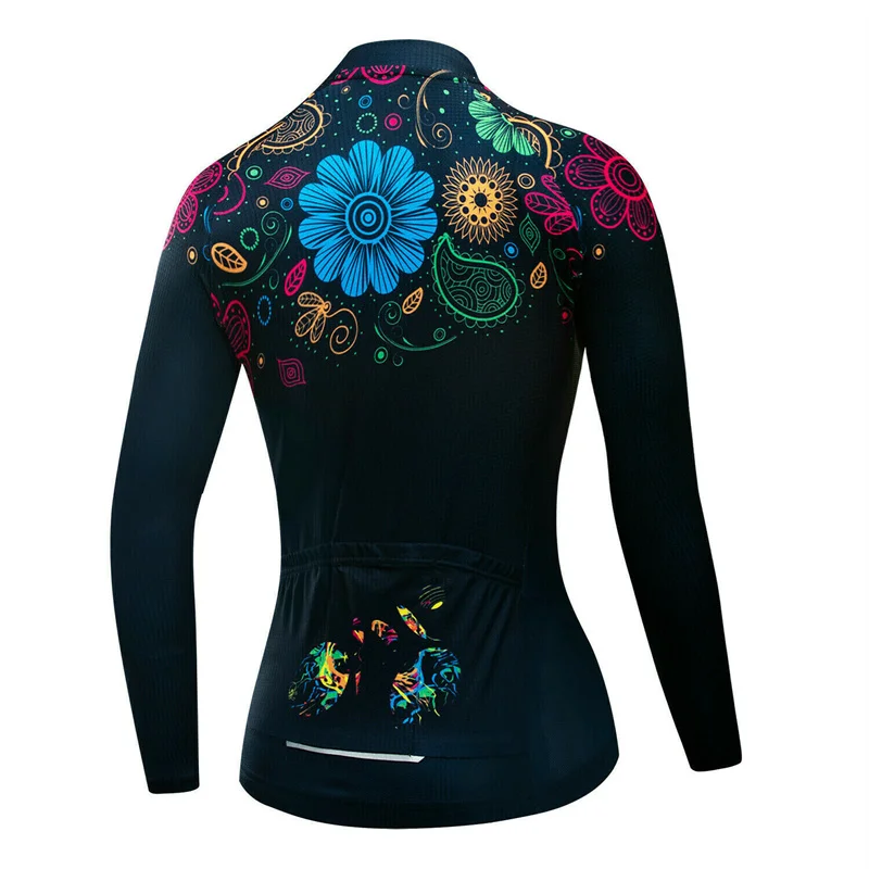 2022 New Design Women\'s Long Sleeve Cycling Jersey Colorful Mountain Bike Tops And Shirts Anti UV Bicycle Sportswear MTB Clothes