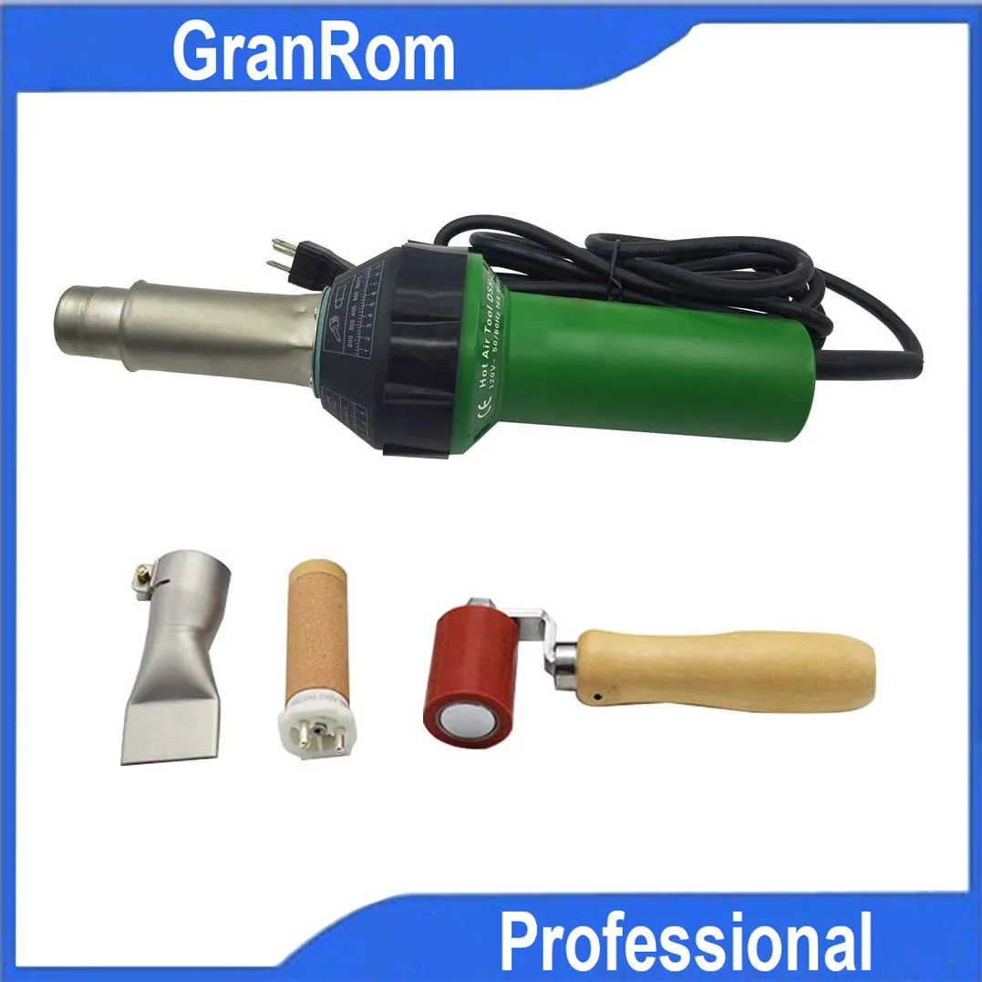 

Hot Air Gun Welding Torch 1600W Heat Gun Plastic Welder Roofing Welder Kits With Silicone Roller Flat Nozzle Heating Element