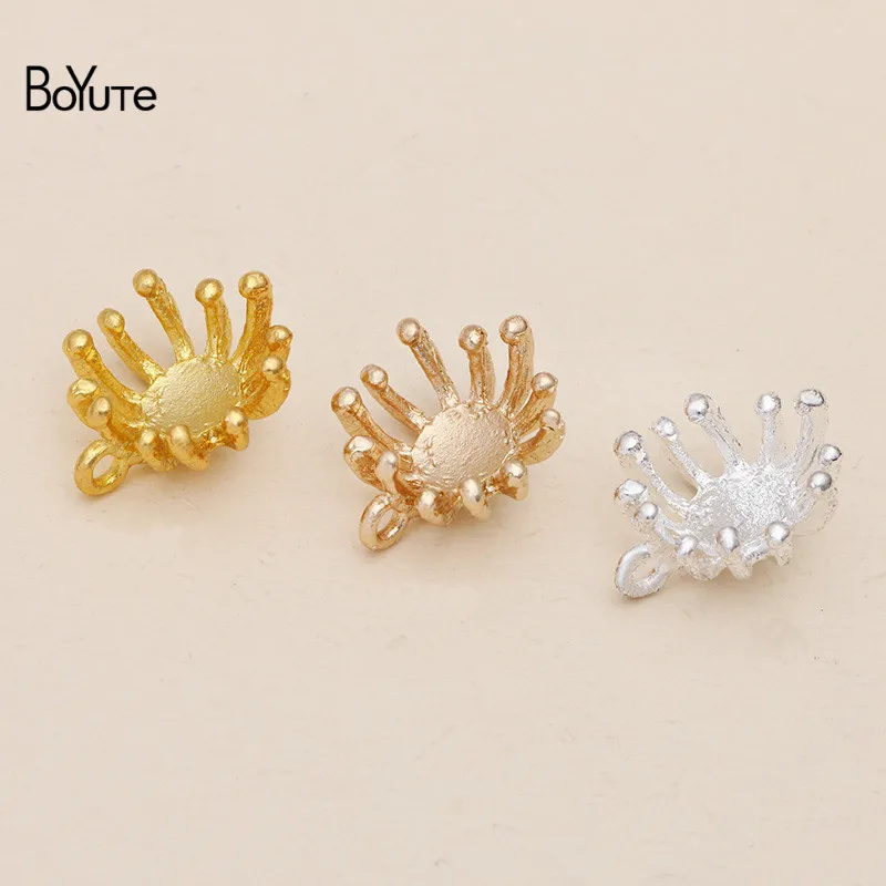 BoYuTe 50Pcs Metal Alloy 15MM Flower Stamen Pistil Jewelry Materials Diy Hand Made Accessories Parts