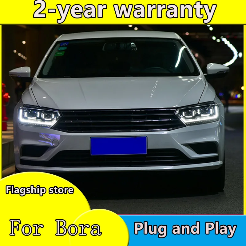 

Car Styling For KOWELL Car Styling For VW Bora headlights 2016 For Bora head lamp led DRL front Bi-Xenon Lens Double Beam