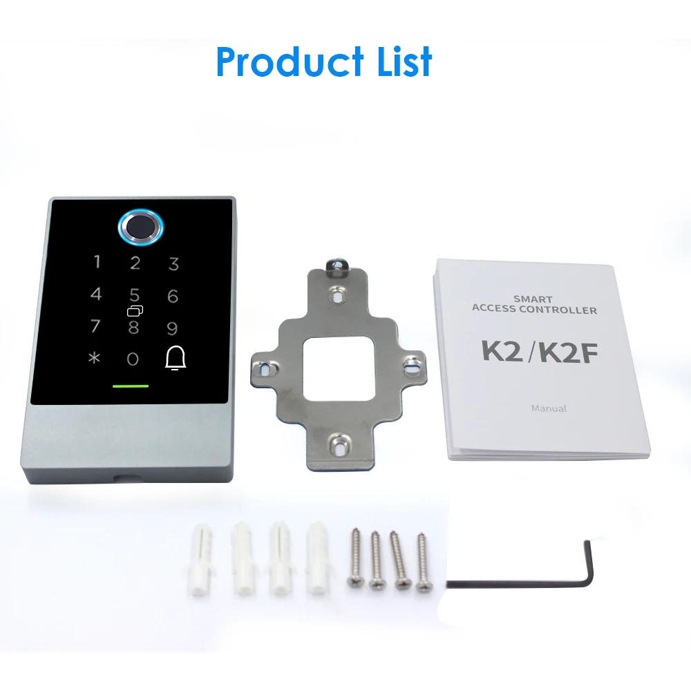 Zinc Metal Keypad IC IP66 Waterproof Semiconductor Fingerprint Sensor TTLock App Unlock Bluetooth V4.0 Access Controller K2/K2F