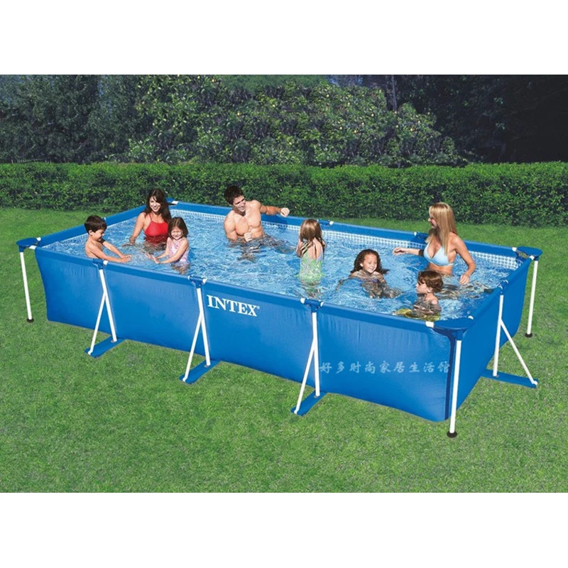 Pvc Large Swimming Pool Outdoor Indoor Party Game Toy Family Metal Frame Steel Tube Rectangular Square Bracket above ground filt