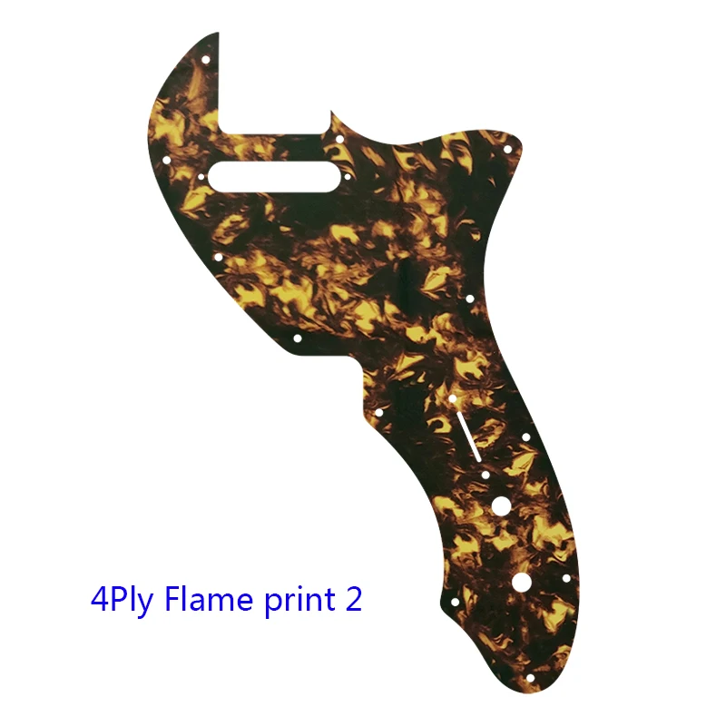 Feiman Custom Guitar Parts - For US Tele 69 Thinline Guitar Pickguard Scratch Plate, Multi Color Choice Flame Pattern