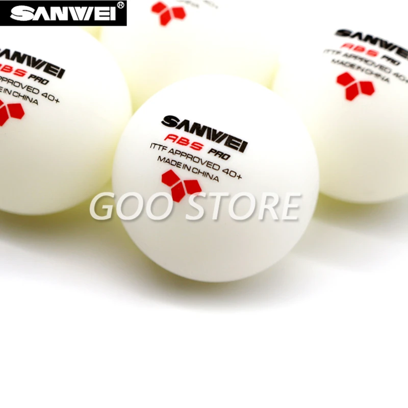 60 kugeln SANWEI 3-Stern Tischtennis Ball ABS PRO ITTF Genehmigt Neue Material Kunststoff SANWEI Ping Pong Bälle poly Ball