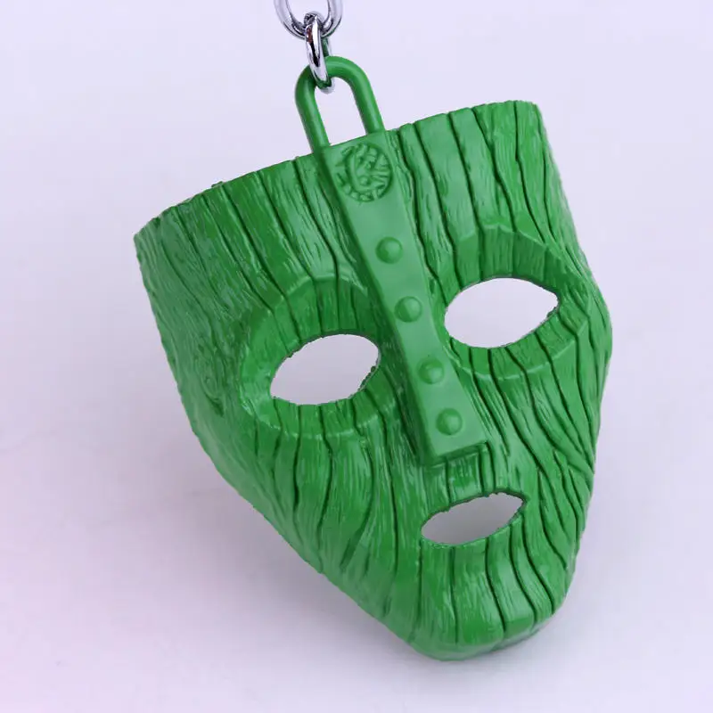 Trinket Comdy The Mask Keychain For Men Jim Carrey Mask Key Chains Key Ring Hollow Mini Key Holder Porte Cle