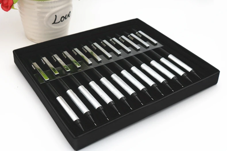 Hochwertiger Metall-Mechanischer Bleistift 0,3 0,5 0,7 0,9mm HB oder 2B Mine, Jeder Stift Wird mit 30 Bleistiftminen Geliefert – Detail 4