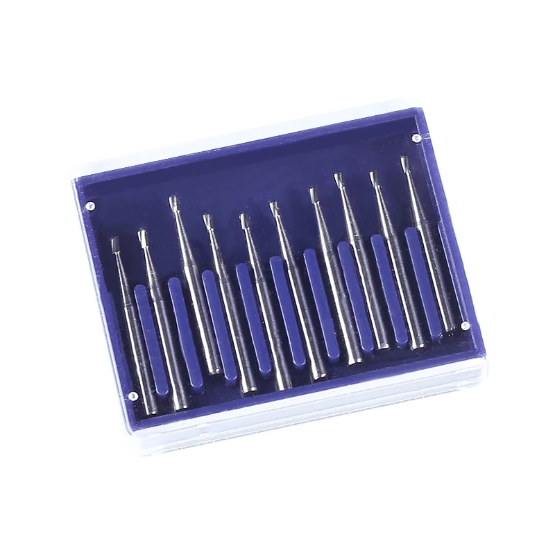 FG330 10pcs/Box Dental Carbide Burs Pear-Shaped Type High Speed Tungsten Steel Burs