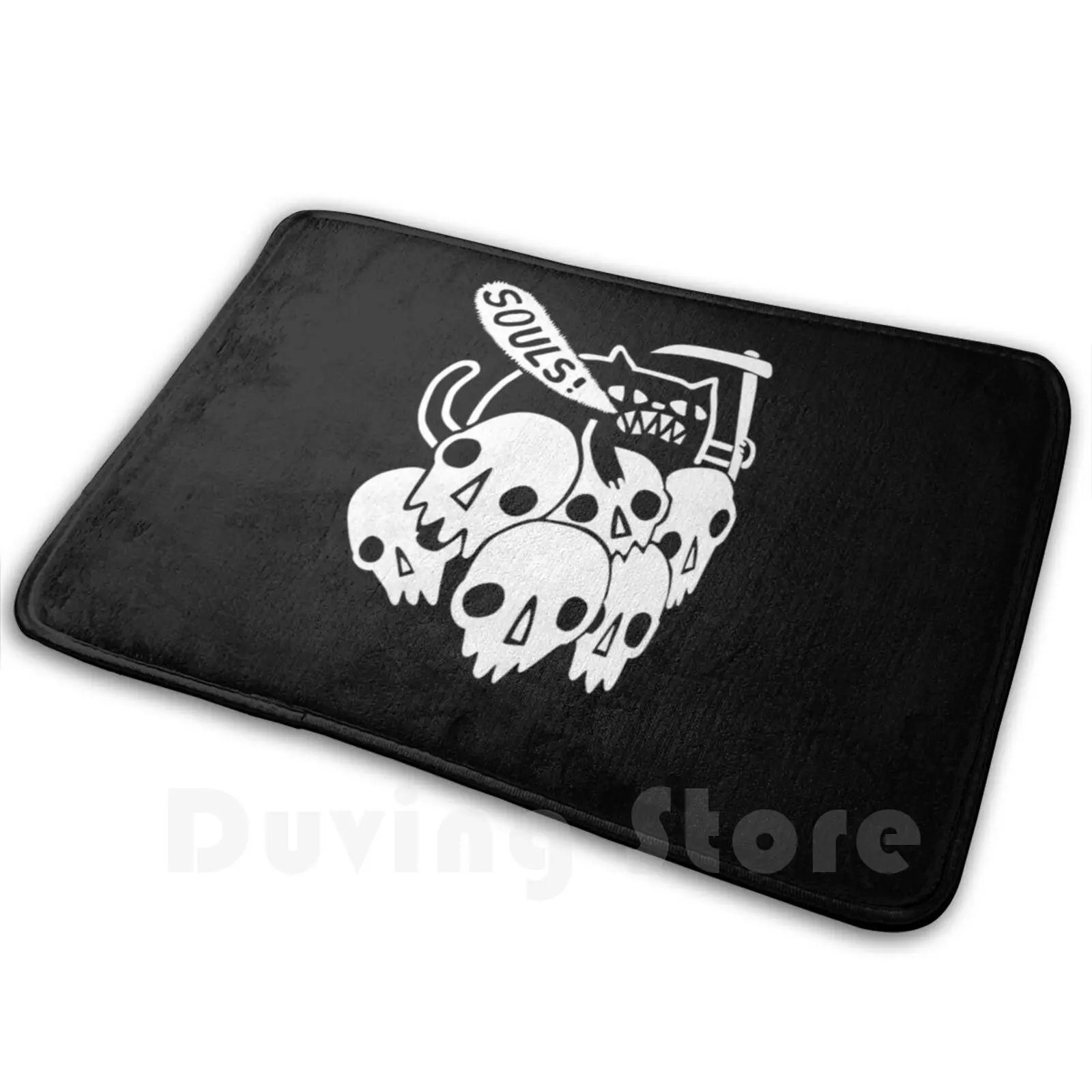 

Cat Got Your Soul  Carpet Mat Rug Cushion Soft Cat Cats Skull Skulls Skeleton Grim Reaper Grim Reaper Dark Soul Souls