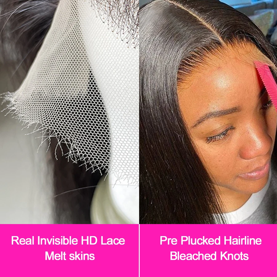 Body Wave Bündel mit HD-Spitzenverschluss, peruanische Haarbündel mit Frontal-Remy-Haar, unsichtbare Spitze, Hautschmelzende Haarverlängerungen – Detail 2