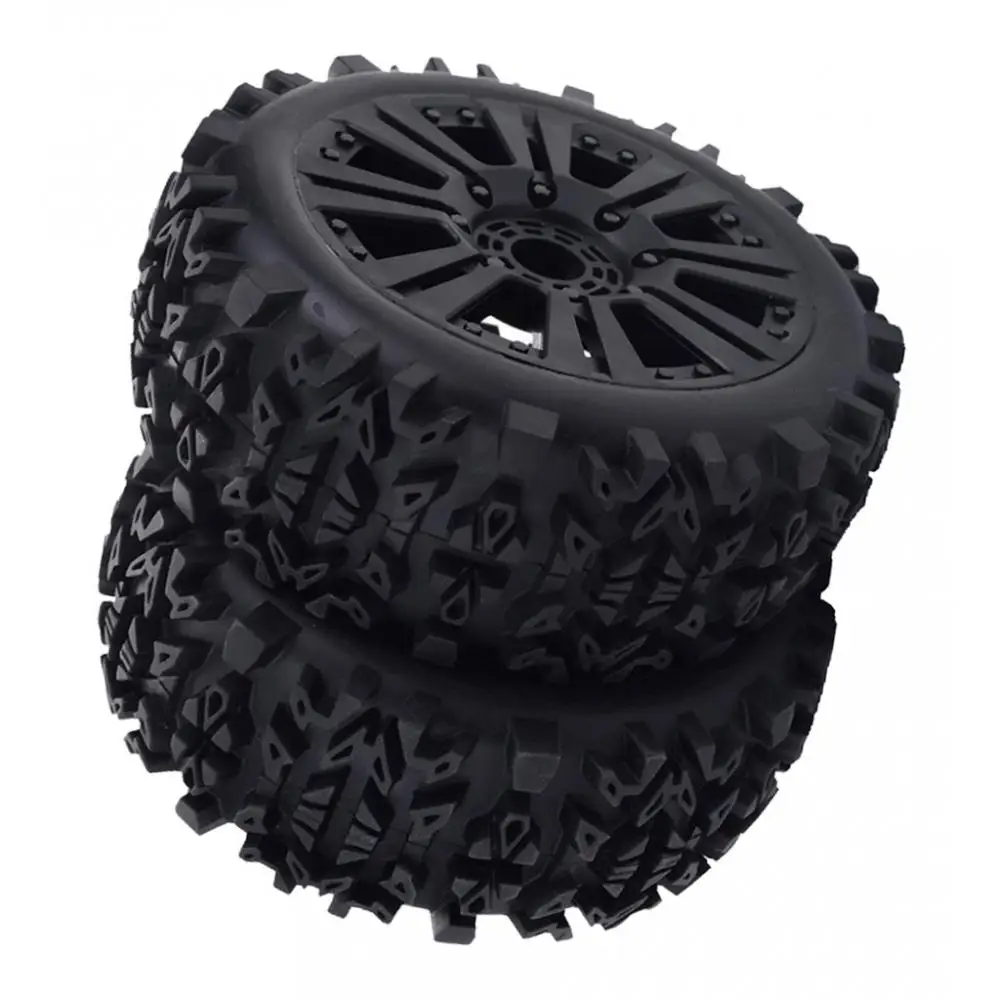 1:8 Scale RC Car Replacement Parts RC Car Wheel Rim Tyres Rubber Black 17mm