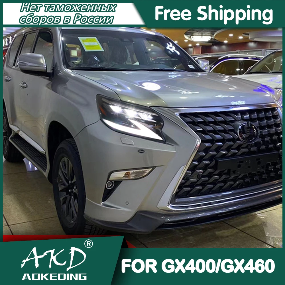 For LEXUS GX400 Headlights 2014-2020 DRL Day Running Light LED Bi Xenon Bulb Fog Lights Car Accessory LEXUS GX460 Head Lamp