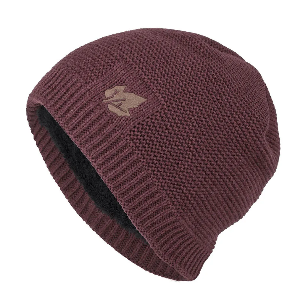 New Unisex Fleece Lined Beanie Hat Knit Wool Warm Winter Hat Thick Soft Stretch Hat For Men And Women Fashion Hats & Caps