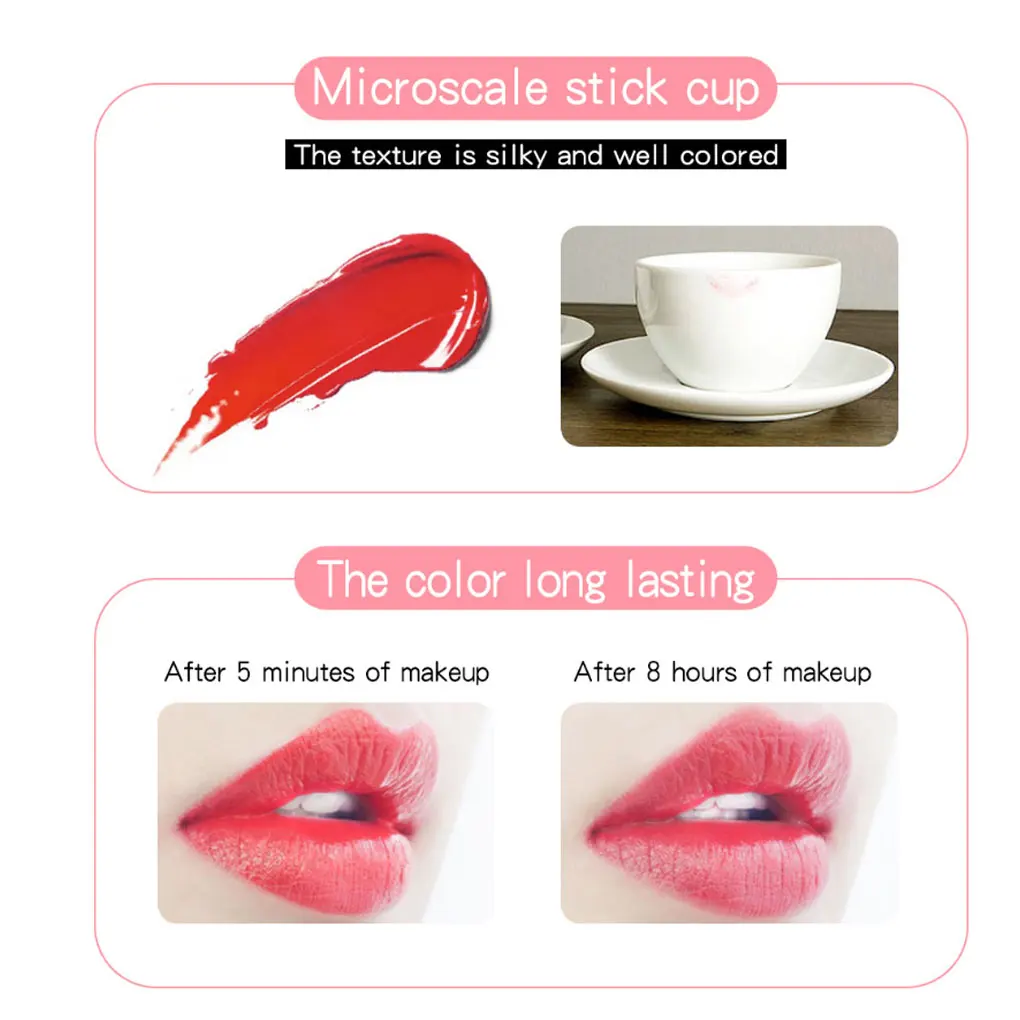 Double Head Matte Lipstick Hydrating Fixing Long Lasting Tint Lips Waterproof Easywear Lip Stick Moisturizer Pigment Lipstick