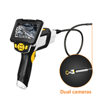 Dual Lens Industrial Digital Endoscope 4.3 Inch Screen 8mm Inspection Camera 1080P Portable Handheld 6 LED IP67 Waterproof