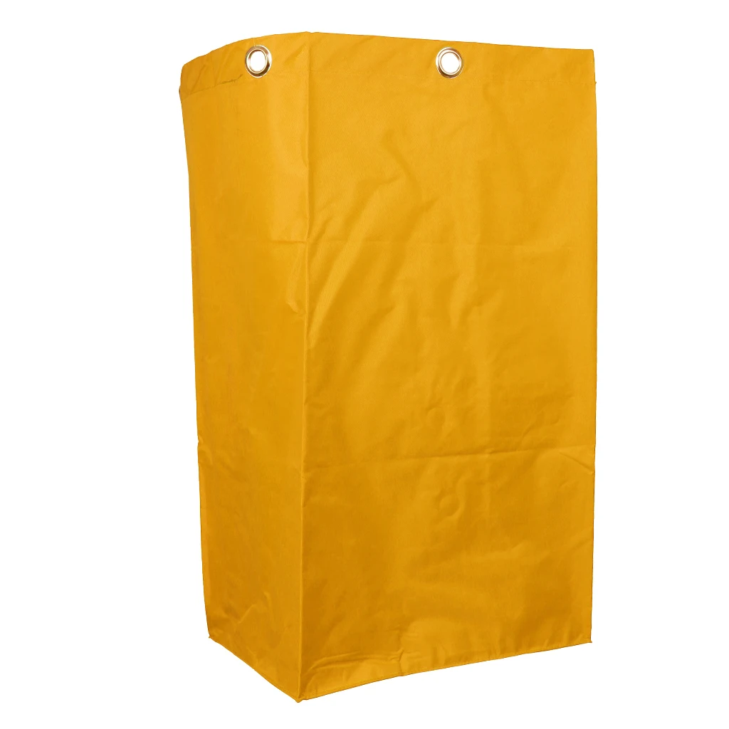 Janitorial Cart Cleaning Tool Waterproof Cart Storage Bag 40x28x69cm Yellow