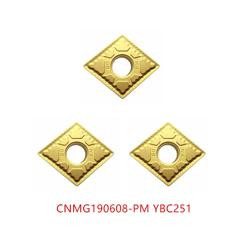 10P CNMG190608,CNMG190612,CNMG190616 YBC251,CNMG190612-PM CNC Lathe Tool Turning Carbide Insert For Steel