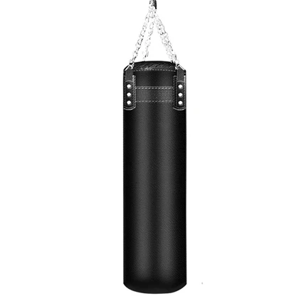 厚手革製サンドバッグ 80/100/120cm フック付き ボクシングトレーニング