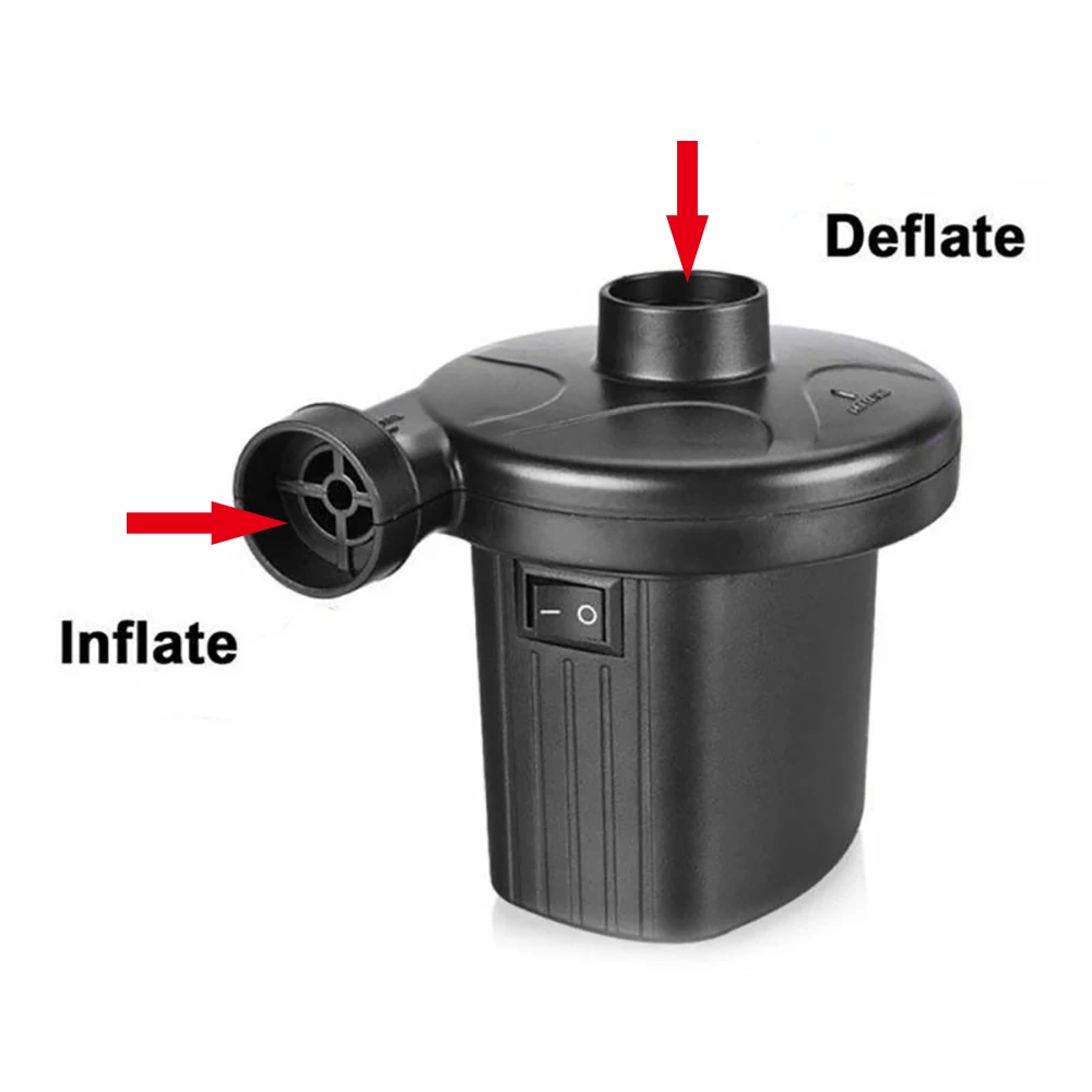 2in1 Electric Air Pump Inflator for Inflatables Camping Bed Pool 12V Car Home