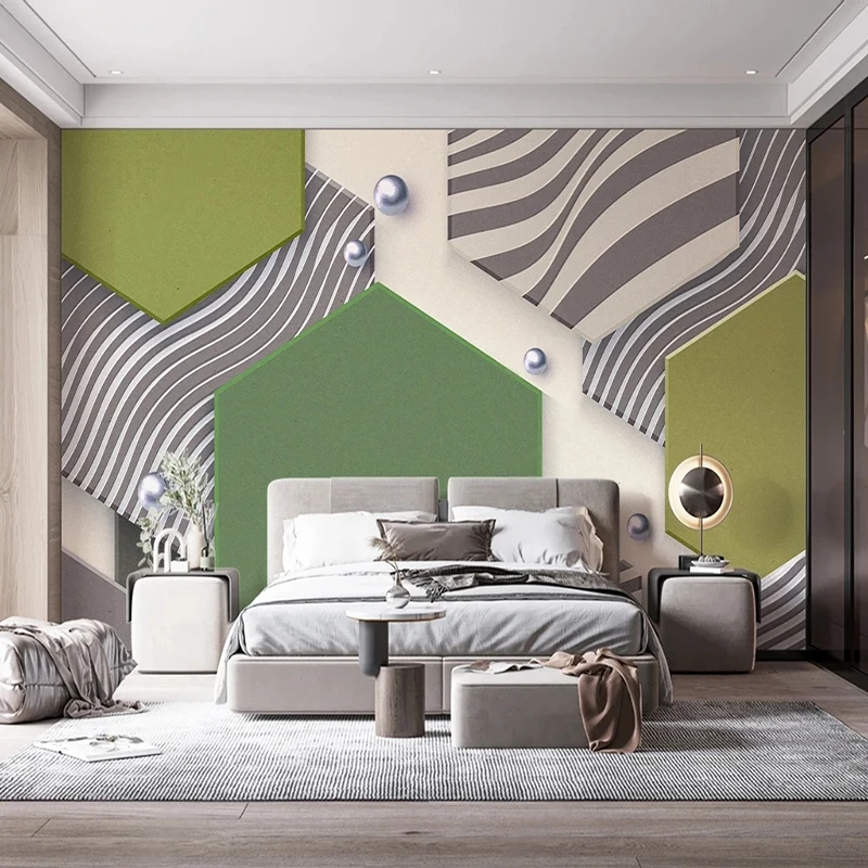 3D Wallpaper Modern Art Light Luxury Geometry Photo Wall Mural Living Bedroom TV Background Wall Home Decor Papel De Parede 3D
