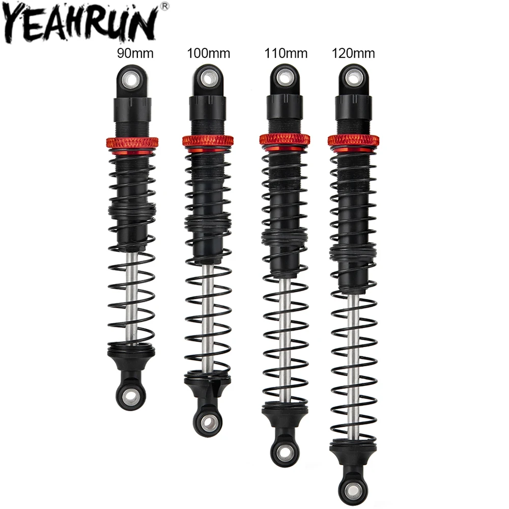 

YEAHRUN Metal Shock Absorber Oil Damper Adjustable 90/100/110/120mm for 1/10 Axial SCX10 TRX4 TRX6 D90 RC Crawler Car Parts